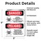 Signmission Chlorine Hazard Area Bilingual Danger Sign, Vinyl Decal, 3.5in W x 5in L, 2PK OS-2PACK-DS-D-35-VS-1067 - alternate 5